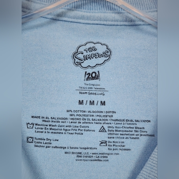The Simpsons Light Blue Graphic T-Shirt, Sz Large - Picture 3 of 11